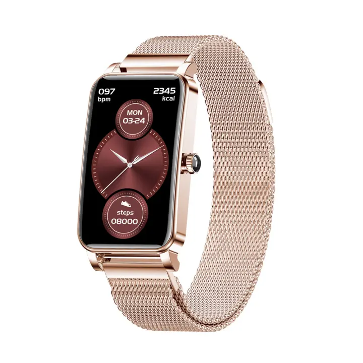 Reloj Inteligente Mujer Pequeño Smartwatch Redondo para iPhone y Android, con frecuencia cardíaca/Monitor de sueño/Pantalla de Mensajes/Responder/Hacer Llamadas, rastreador de - 1