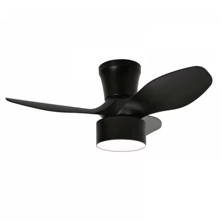 Jueric - Ventilador Fly MAXI color NEGRO D80cm 20w con cambio de color 3000k-4000k-6000k control remoto, motor DC - 1