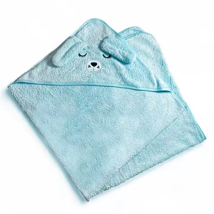 Mr Goodsy® Toalla de baño con capucha para bebé, Toalla suave y súper absorbente, Toalla de baño para niños pequeños (0-3 años) Perro - 1