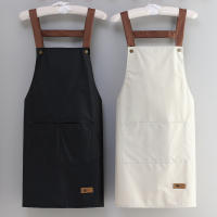 Delantal de cocina impermeable para hombres y mujeres, ropa de trabajo de Catering con bolsillos, limpieza de cafetería, restaurante, hogar, Hotel - details 4