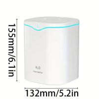 Humidificador de aire portátil de escritorio USB de 2 l con vapor frío, humidificador ultrasónico silencioso con 2 modos de niebla y 7 luces de colores, apagado automático para viajes, hogar y dormitorio - details 8