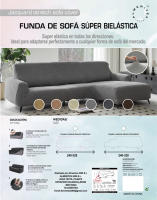 Almeritex Modelo Neuvo Funda superelástica 8 Colores, Para sofá , Silla,Chaise Longue Brazo Largo, y Orejero ,Transpirable, cómoda y Duradera, fácil de Instalar, Dimensiones - details 7