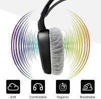 Fundas para Alfadillas Auriculares Desechables 100 Piezas Cubierta de Auriculares para 7 to 8,5 cm No Tejidos Cubierta Sanitarios Elásticos Fundas de Cascos Alfadillas (Blanco) - details 5