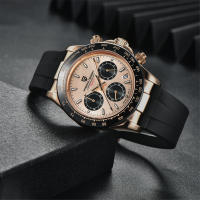 Reloj De Cuarzo Para Hombre PAGANI DESIGN Con Cristal De Zafiro Auto Fecha Cronógrafo Resistente Al Agua Acero Inoxidable Lujo - details 22