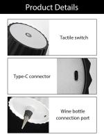 Lámpara De Noche Inalámbrica LED Para Botellas Con Control Táctil De 3 Colores Y Ajuste Sin Fin Para Barra Vino Mesas Luz De Mesa - details 1