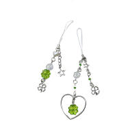 Lucky Grass Estrella De San Patricio Charm Para Teléfono Móvil Y Llavero Para Mujeres Y Niñas Encantador Colgante De Corazón Y Cuatro Hojas De San Patricio Con Cuentas Decoración Para Bolsos Y Regalos - details 6