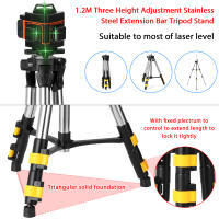 Trípode De Acero Inoxidable Extensible De 1.2M Con Ajuste De Tres Alturas Para Nivel De Láser Accesorios De Nivel De Burbuja - details 2