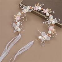 Diadema De Boda Bohemia Para Niñas Adorno De Cabello Con Perlas Y Flores Guirnalda De Novia Aro De Cabeza Joyería De Pelo Regalos Para Niños Estilo Moda Primavera Verano - details 17