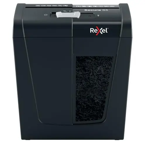 Rexel secure s5 triturador de papel corte en tiras 70 db negro - 1