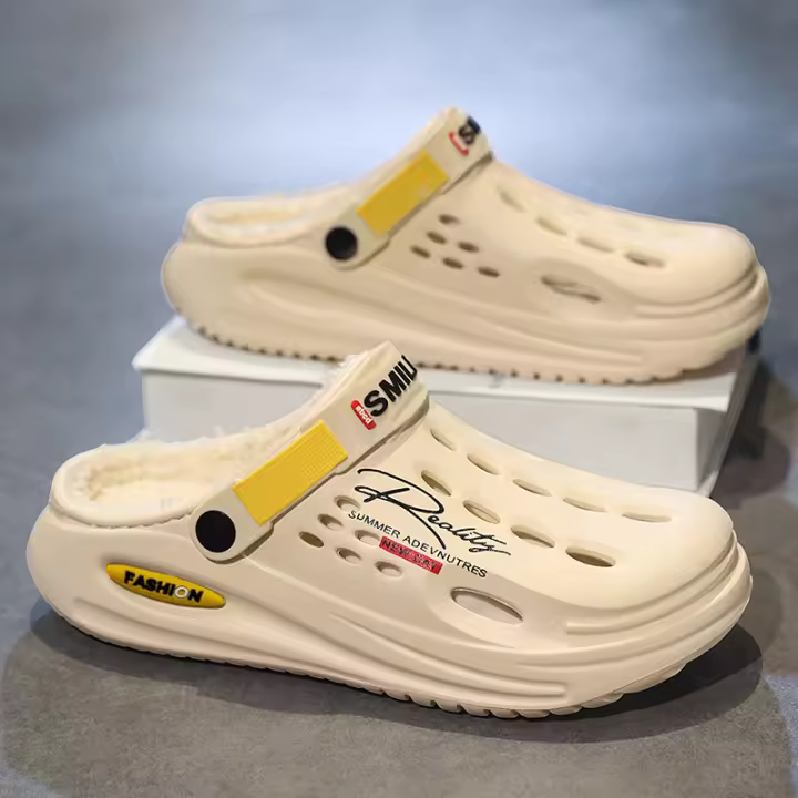 Zapatillas De Invierno Para Hombre Suaves Y Cálidas De Peluche Interior Para Dormitorio Calzado De Algodón EVA Clogs Confortables Tallas 38-45 - 1