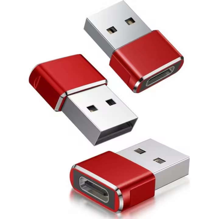 Adaptador USB C hembra a USB A macho, paquete de 3, compatible con iPhone y Samsung - 1