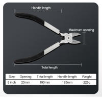 LYONDAO Aretes Diagonales De Plástico Cr-V De 5 Y 6 Pulgadas Herramienta De Deshuesado Para Cable DIY Reparación Mini Electrónica - details 8