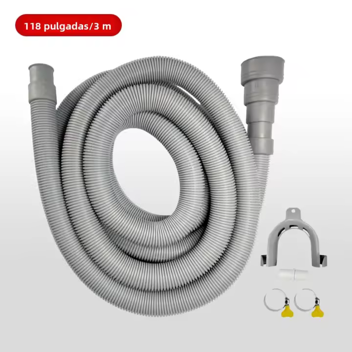 Kit De Tubo De Desagüe Para Lavar La Ropa Y La Nevera Incluye Tubo Corrugado Flexible Adaptador De Extensión Y Tornillo De Ajuste - 1