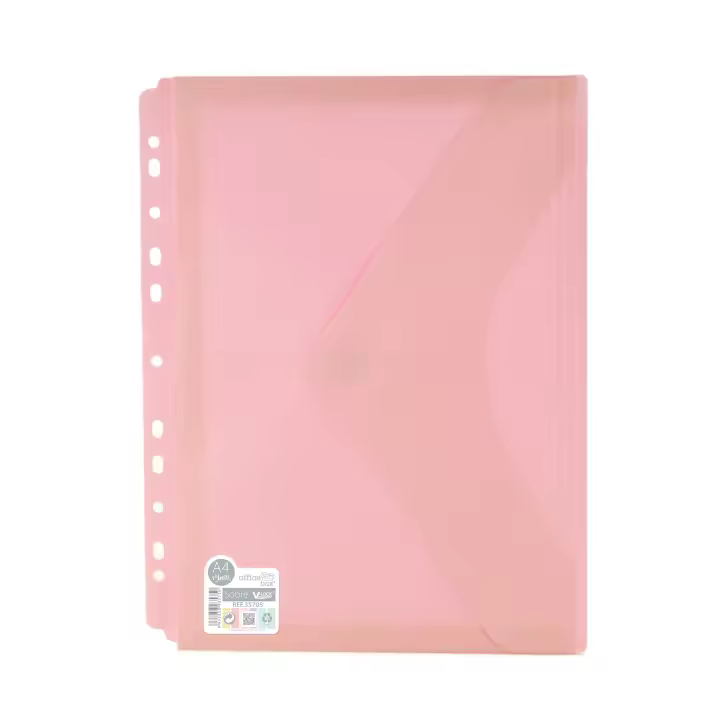 Office Box - Pack 10 Carpeta Sobre con Cierre de Velcro - Multitaladro con Fuelle - Tamaño A4+ - REF 357 - 5 Colores Classic - 4 Blush Pastel - 100% Eco - 1
