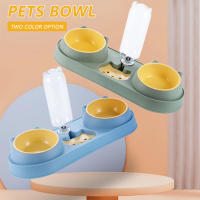 Tazón Automático Para Gatos Con Fuente De Agua Alimentador De Alimento Para Perros Tazón Doble Con Soporte Elevado Para Beber Para Gatos - details 1