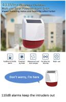 Sirena De Alarma Inalámbrica Exterior 433MHz Con Luz LED Y Función De Flash Solar Compatible Con Alarm Host PG103 PG107 - details 0
