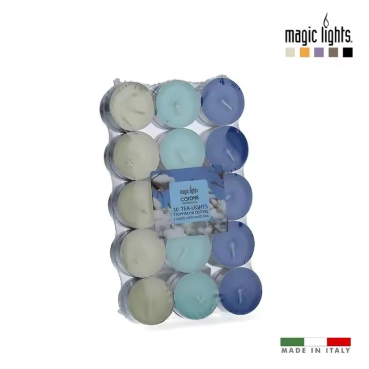 Pack 30 Velas con Aroma Algodón 3,7cm Magic Lights - 1