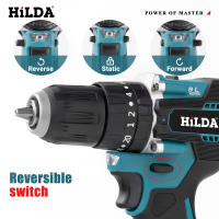 HILDA 21V Herramienta Eléctrica De Impacto Y Perforación Multifuncional Sin Batería Torque 20+1 Para DIY En El Hogar - details 5