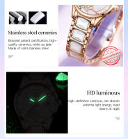 Reloj De Cuarzo Para Mujer OLEVS Movimiento Japonés Resistente Al Agua Acero Inoxidable Cerámica Lujo Reloj De Pulsera Para Damas Conjunto Popular - details 5