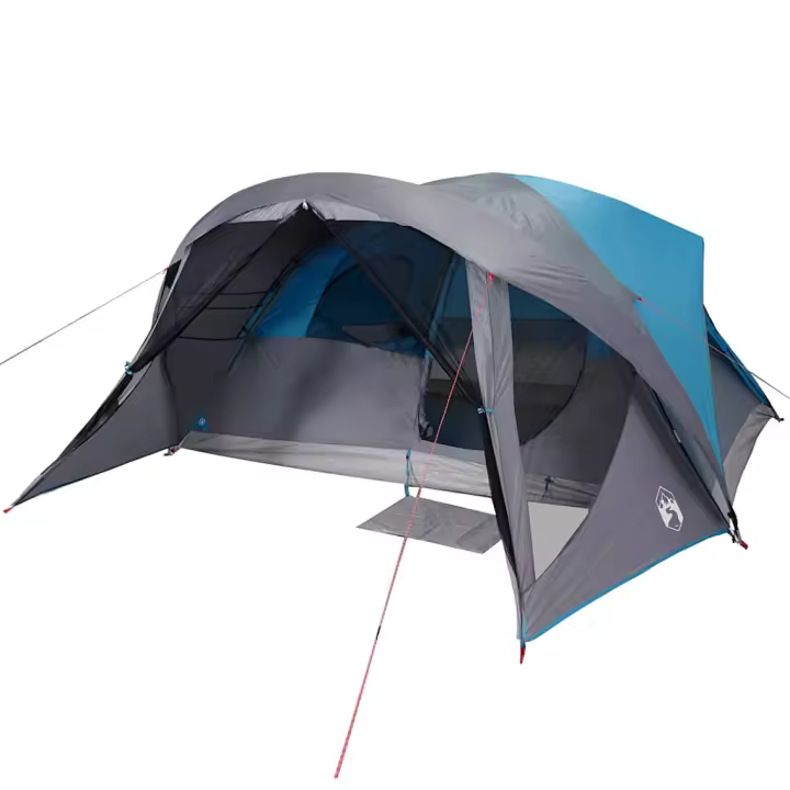 vidaXL Tienda de campaña familiar para 6 personas impermeable azul - 1