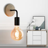 Lámpara de aplique en madera, diseño retro Vintage, boquilla E27, 110V y 220 V, decoración industrial, comedor y dormitorio - details 7