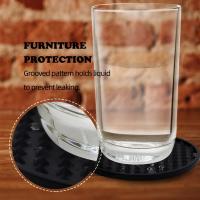 5 Pcs Cojines De Bebida De Silicona Con Portajugares Resistente Al Calor Tapete De Secado Para Vaso Protector De Mesas Antideslizante Para Bebidas - details 4