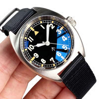Reloj Mecánico De Pulsera Deportivo Para Hombre NH35 Movimiento 36mm Pantalla Verde Lume Correa De Nylon Acero Inodoro a 20Bar - details 1