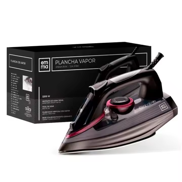 Plancha de Vapor Emma 3200W 350ml - Potente y Fácil de Usar - 1