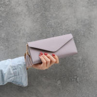 Cartera Larga De Mujer 2025 Moda En Cuero PU Suave Negro Luz Gris Rojo Con Cierre De Cremallera Sección Longitud Clutch Bolsa Moneda - details 20
