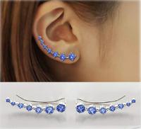 Pendientes de escalador hipoalergénicos, pendientes de 7 cristales 925, plata de ley, cristal hipoalergénico, joyas - details 0