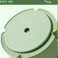 Organizador De Escritorio Giratorio De 360 Grados Con 7 Slots Para Lápices Y Bolígrafos En Plástico Verde/Rosa Rojo - details 2