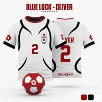 Camiseta Azul Lock Japón U20 Blanco Anime Dibujos Animados Cosplay Hombre Verano Manga Corta Niños Moda Mujer Camiseta O-Neck Polyester - details 3
