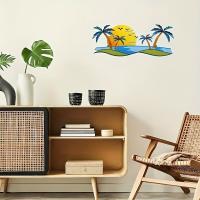 Decoración De Pared En Metal Con Palmeras Tropicales Arte Para Baño 1 Pieza Adorno De Playa Para Interiores Y Exteriores - details 3