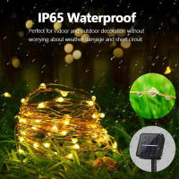 Cadena De Luces Solares Impermeable Para Exterior Con Hilo De Cobre 8 Modos Luz De Cuento Ideal Para Jardín Navidad - details 10