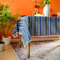 Mantel De Lino Y Algodón Europeo Y Americano Resistente Al Desgaste Y Antideslizante Estilo Bohemio Para Fiestas Y Cocina - details 0