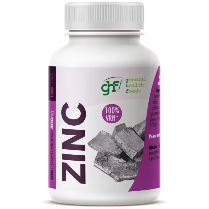GHF Zinc 100% 500mg 100 Comprimidos - 1