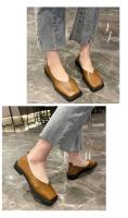 Zapatos De Mujer Mary Jane Retro Cuadrados Plana Minimalista Moda Zapatos Casuales Ligeros Para Primavera Y Otoño - details 9