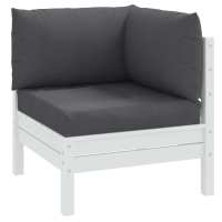 vidaXL Cojines para sofá de palets 3 uds tela melange en color Beige/Gris claro/Antracita y más | acolchados duraderos para sofás de jardín terraza exterior - details 2