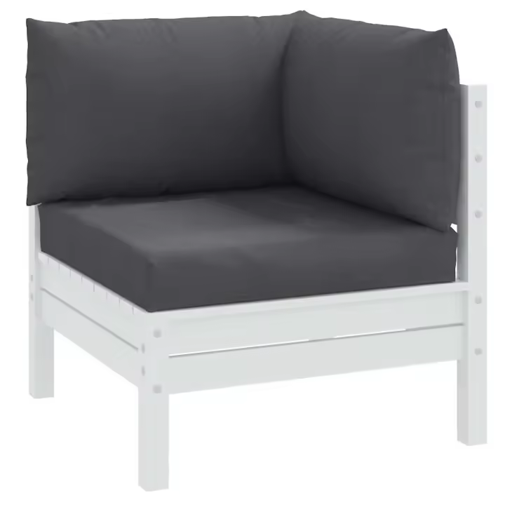 Fundas para sofá de palets 3 UDS Canvas gris antracita melange - 1
