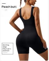 Traje De Yoga De Mujer En Nylon Sin Costuras Ni Encajes Estilo Europeo Y Americano Con Shorts Y Justa Para Fitness Y Gimnasio - details 2