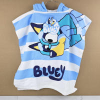Bluey Toalla Poncho de Playa y Piscina para Niños de 2 a 6 años, Tamaño 55x110cm, Poncho Infantil Microfibra, Toalla con Capucha Niños y Niñas, Regalo Cumpleaños, Color Azul - details 5