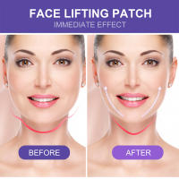 40 Pcs Cinta De Levantamiento Facial Invisibles Adhesivos Para Arrugas Y Reducción Del Doble Mentón Parche V-Line Para Cuello Y Ojos - details 4