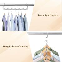 6 Piezas 26CM PerchasOps, Perchas Multiples de Metal, Perchas Abreviables para Camisa Vestido Pantalones Abrigo - details 8