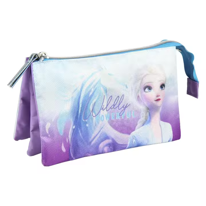 Cerda Group Estuche Portatodo Plano 3 Compartimentos Frozen 2 Lila - 1