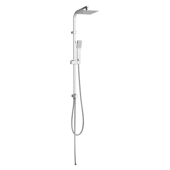 K2O Columna de Ducha sin Grifo K2O Chillout Ocean 101,5 cm Diseño Cuadrado de Acero Inoxidable con Rociador y Ducha de Mano - 1