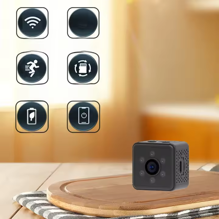 Cámara De Seguridad IP HD Wireless WiFi V3 Mini Super Pequeña Con Soporte De Grabación En MicroSD Control Remoto ON/OFF Y Soporte De Descanso Para El Hogar - 1