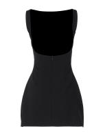 Vestido Mini Elegante A-line Para Mujer Sin Mangas Abierta Espalda Descubierta Color Sólido Vestido De Fiesta Vestidos - details 13