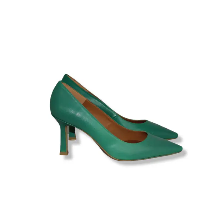 zapato stleto escotado tacon 7cm con forro planta y corte exterior piel - 1