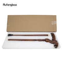 Bastón De Madera Marrón Serpiente Cobrera Moda Decorativo Para Fiesta De Disfraz Y Halloween Bastón De Caminar Cruzado De 93cm Con Punta De Goma - details 12