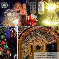 Decoraciones De Navidad Dandelion Fireworks Lamp Luces LED Cadena 200 LEDs Control Remoto 8 Modos Guirnalda De Navidad Multicolor - details 3